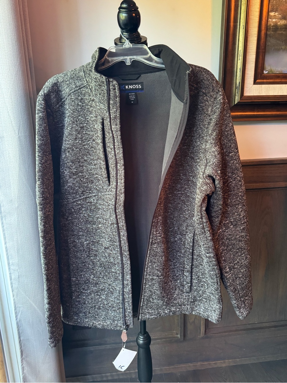 Men's Heather Gray Zip-Up Jacket - Picture 4 of 5